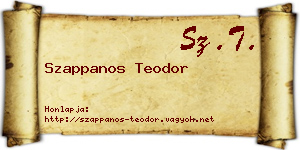 Szappanos Teodor névjegykártya